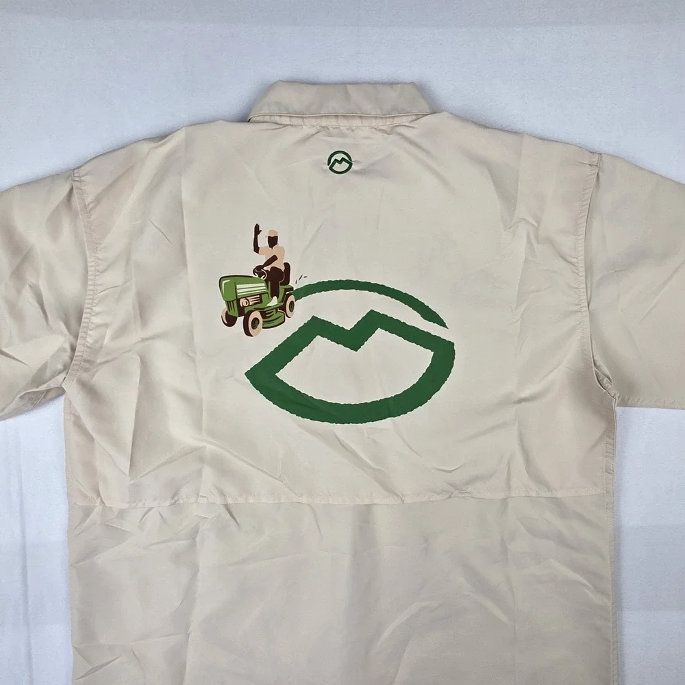 Magellan Men's‎ Laguna Madre Lawnmower Dad Short Sleeve Top Size M Beige